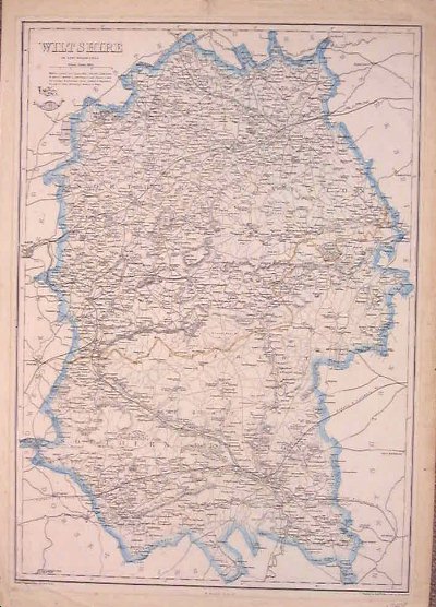 Map of Wiltshire - Benjamin Rees Davies